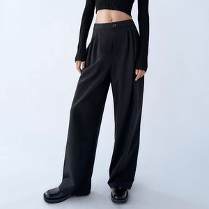 Zara - PLEATED WIDE LEG PANTS